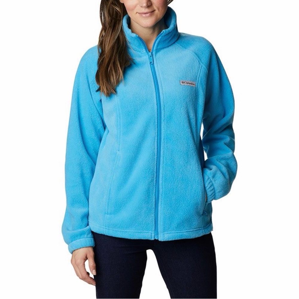 Columbia Women's Benton Springs Zip-Front Blue Streetwear Fleece Jacket Size‎ XL